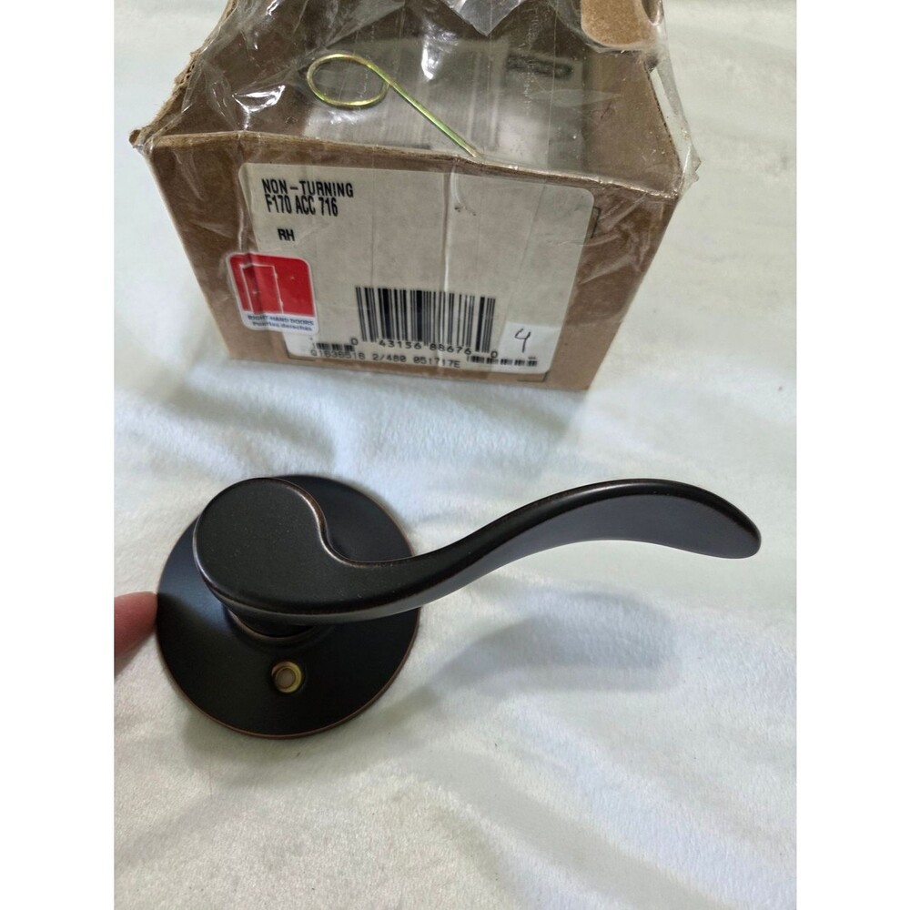 Schlage Oil Rubbed Bronze Right-Hand Dummy Door Lever